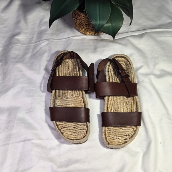 Yves Saint Laurent Brown Leather Sandals
